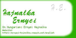 hajnalka ernyei business card